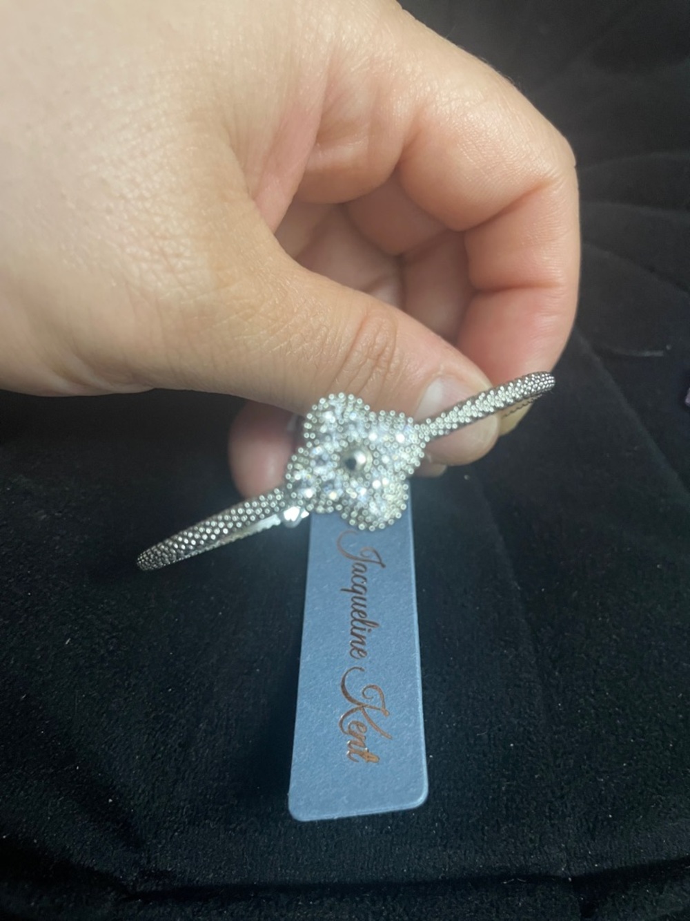 Jacqueline Kent Silver Crystal Flower Bracelet - Silver